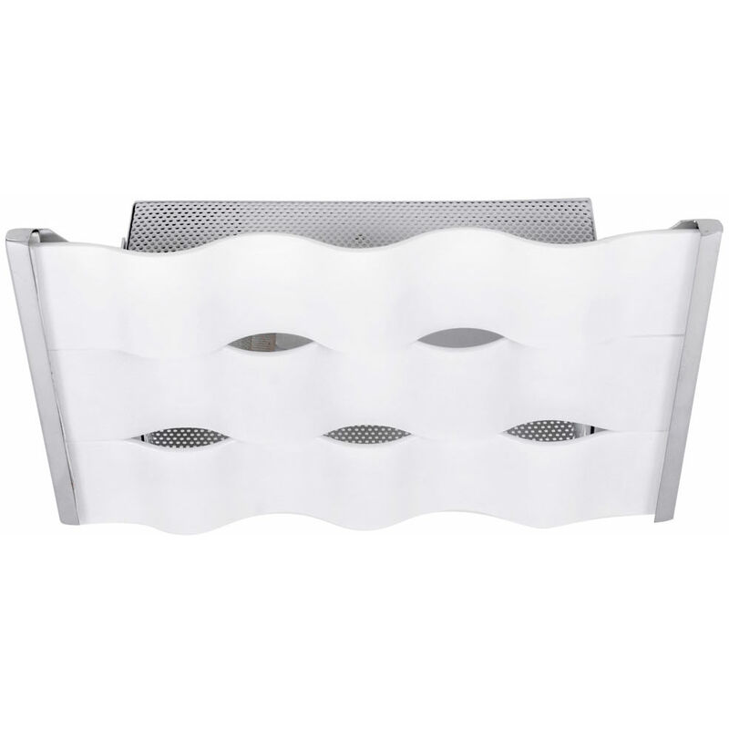foto del prodotto globo lampada da soffitto lampada da cucina lampada da corridoio in vetro, design a onde, metallo cromato, 1x e27, lxh 30x18 cm day giada1 ap1