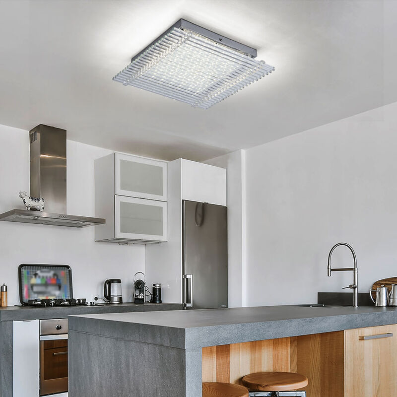 foto del prodotto globo lampada da soffitto lampada da soffitto in vetro lampada da corridoio lampada da soggiorno a soffitto, aste in vetro trasparente, 1x led 18w