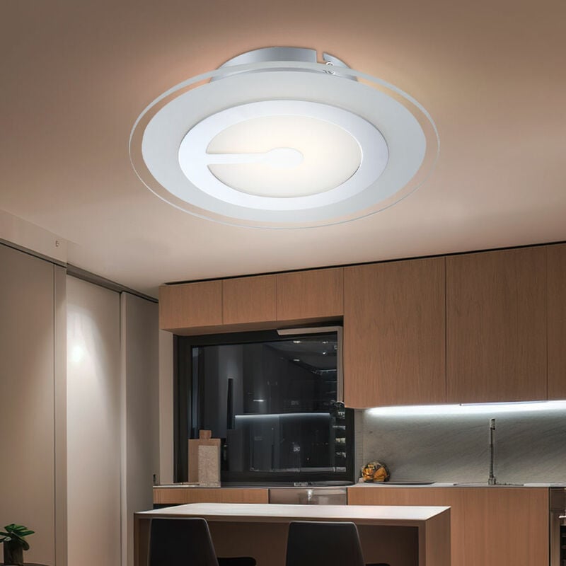 foto del prodotto globo lampada da soffitto lampada da soffitto lampada da soggiorno lampada da corridoio lampada da camera da letto, vetro cromo satinato, led