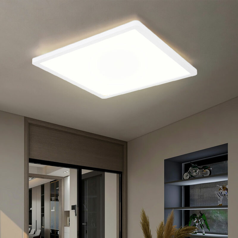 foto del prodotto globo lampada da soffitto lampada da soffitto retroilluminazione lampada soggiorno, plastica bianco opalino, funzione memory, led 24w 2300lm 3000k,