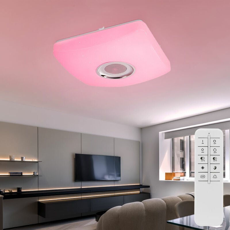 foto del prodotto globo lampada da soffitto lampada da soggiorno luce notturna dimmerabile, telecomando led rgb app bluetooth, 1x led 18w 1120lm 3000 6000k, lxpxa
