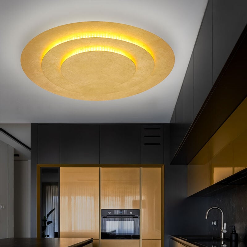foto del prodotto globo lampada da soffitto plafoniera lampada da soggiorno lampada da camera da letto lampada da corridoio, metallo color oro, 1x led 2400lm 3000k