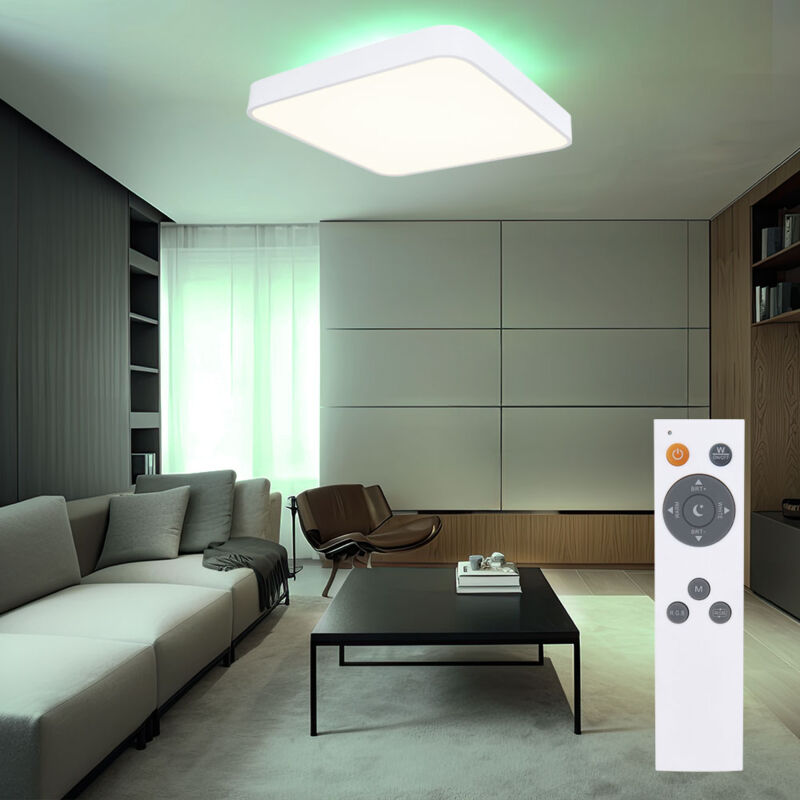 foto del prodotto globo lampada da soffitto plafoniera led telecomando dimmerabile cambio colore funzione memoria retroilluminazione circuito cct, metallo, 48w