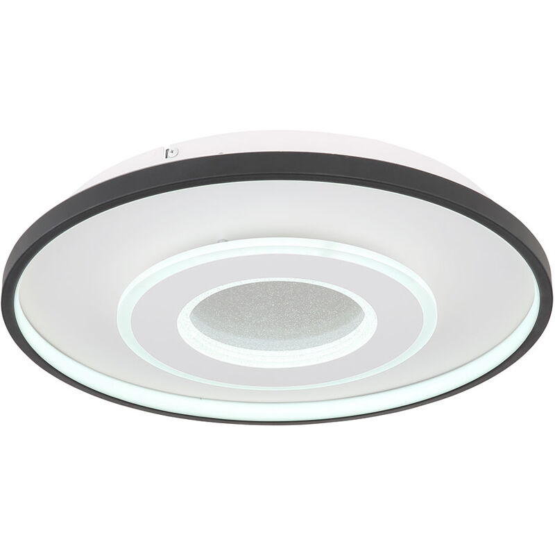 foto del prodotto globo lampada da soffitto plafoniera smart led dimmerabile con telecomando app vocale lampada da soggiorno bianco nero, 36w 1400lm bianco caldo
