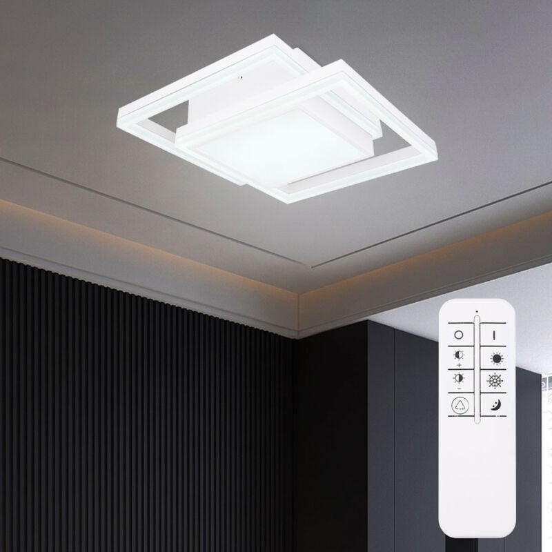 foto del prodotto globo lampada da soffitto smart home plafoniera dimmerabile telecomando cambio colore lampada da soggiorno, bianco, 22w 1200lm bianco caldo bianco