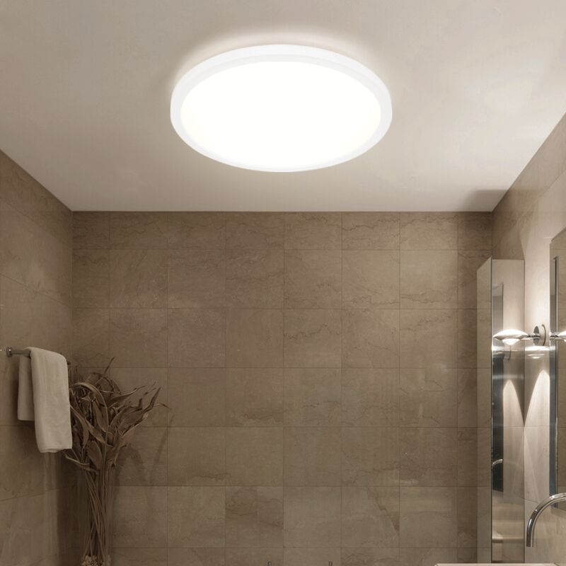 foto del prodotto globo lampada da soffitto soggiorno faretto tavolo da pranzo funzione memory ip44 led 24w bianco opale, rotondo, 1x led 24w 2300lm 3000k bianco