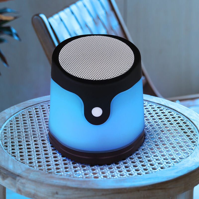 foto del prodotto globo lampada da tavolo lampada da tavolo rgb con altoparlante bluetooth lampada da tavolo da terrazza cambia colori rgb, plastica, ip44, cavo usb,