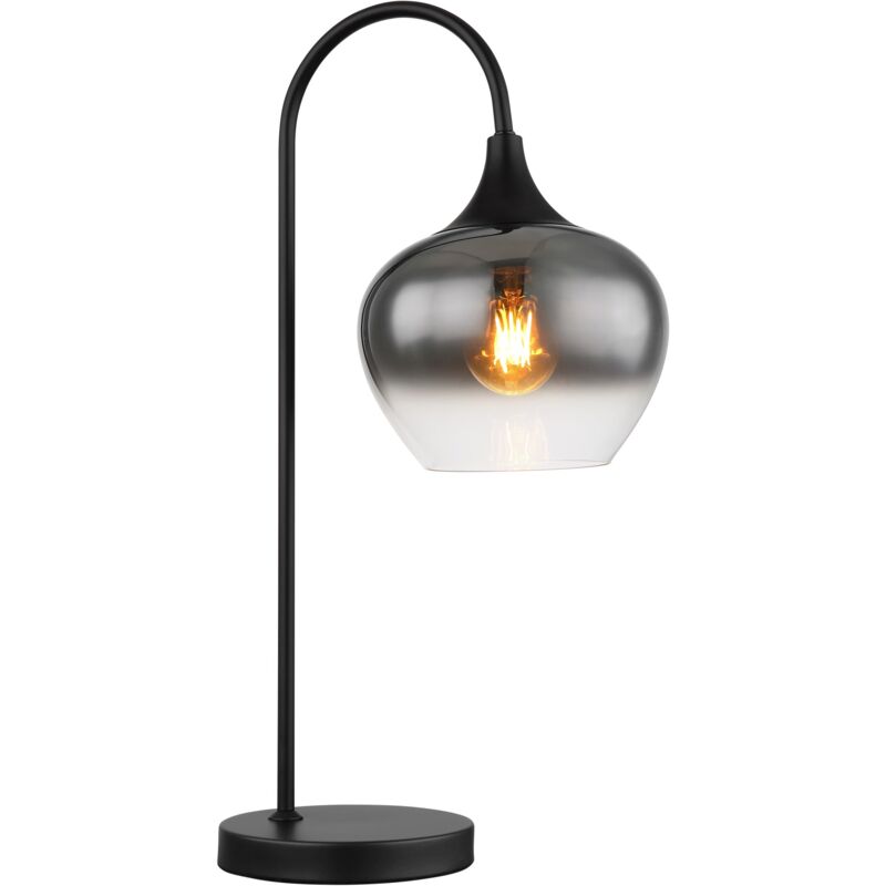 foto del prodotto globo lampada da tavolo metallo nero opaco 1 x e27