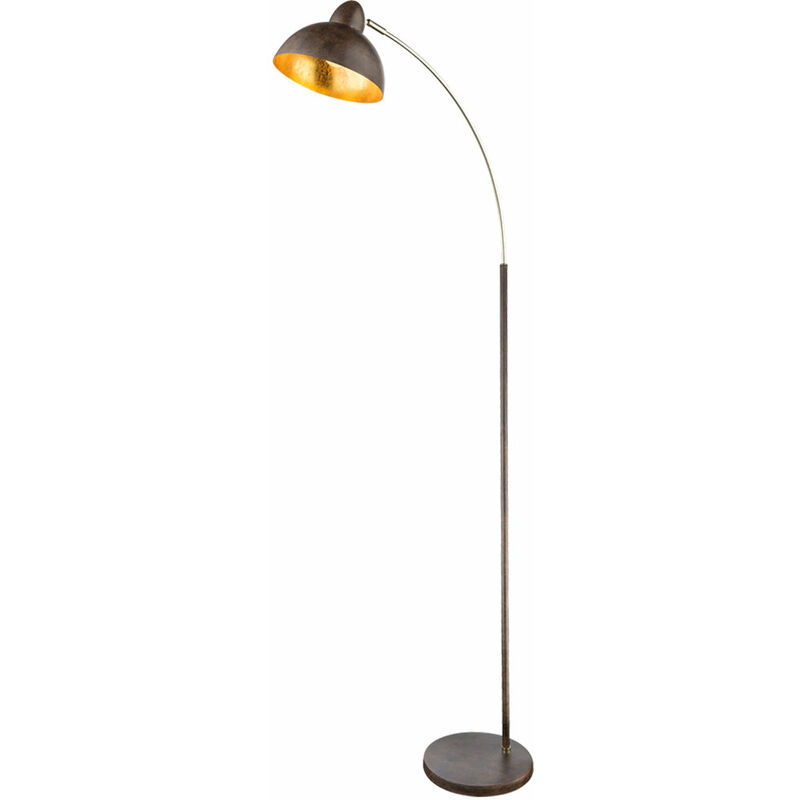 foto del prodotto globo lampada da terra color ruggine lampada da soggiorno retr in piedi oro lampada da terra ad arco color oro ruggine, metallo ottone, attacco