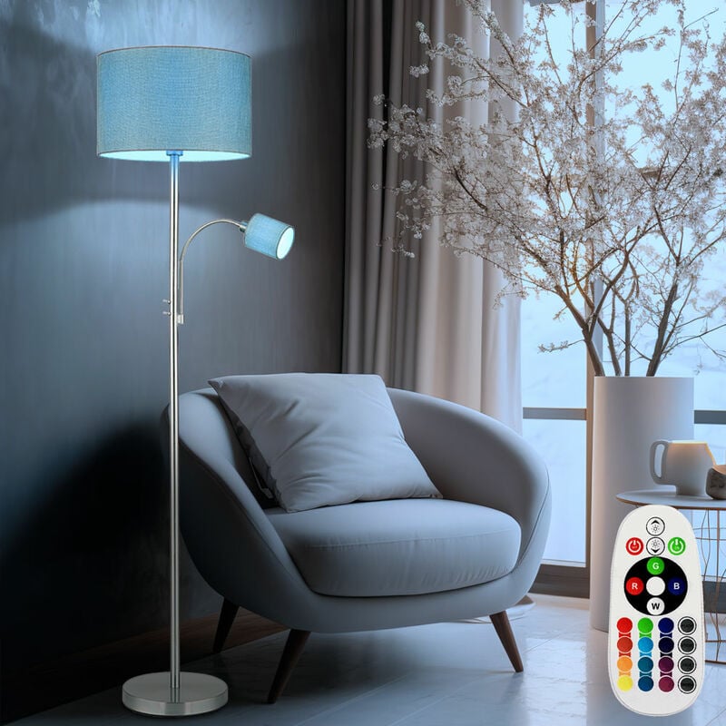 foto del prodotto globo lampada da terra con lampada da lettura, lampada da terra, camera da letto, lampada da soggiorno, punto lettura da terra, dimmerabile con