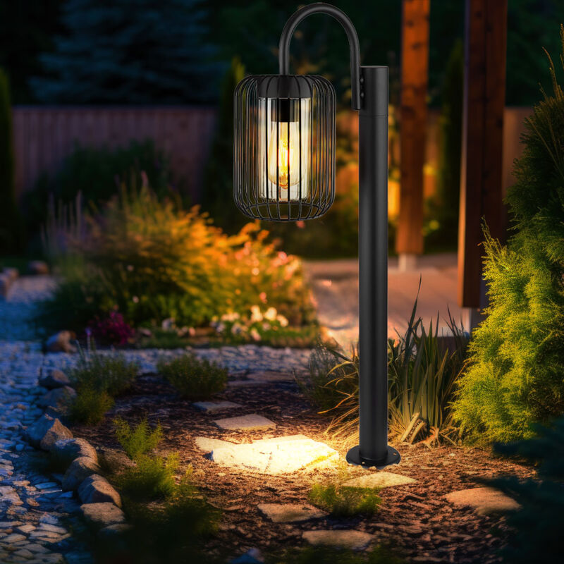 foto del prodotto globo lampada da terra e27 illuminazione vialetto da giardino per esterni luci da esterno in acciaio inossidabile lampada da terra da giardino,