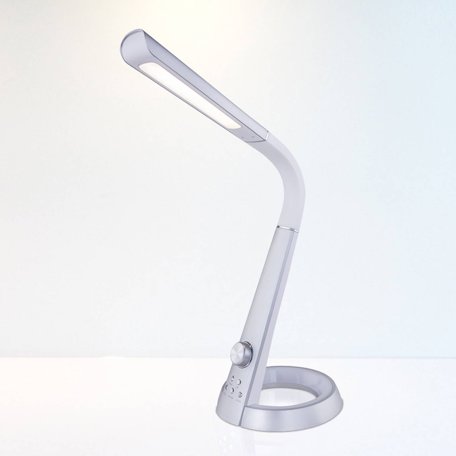foto del prodotto globo lampada led da tavolo mitti, usb, argento bianco
