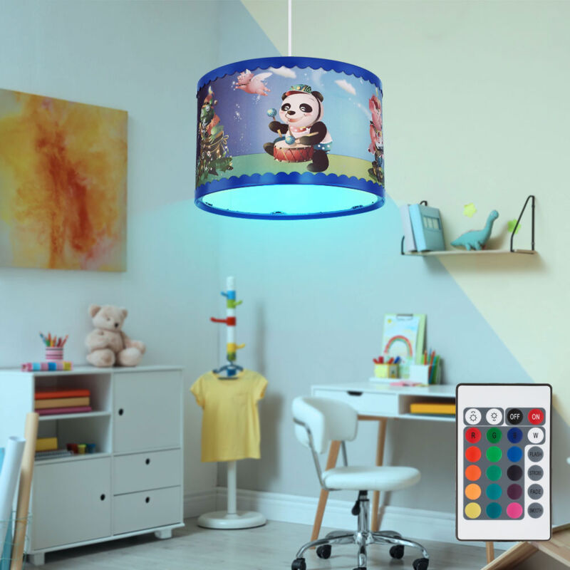 foto del prodotto globo lampada led per la cameretta dei bambini, dimmerabile con telecomando, lampada a sospensione, motivi animali, lampada per sala giochi, luce