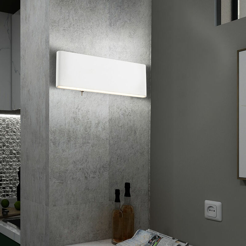 foto del prodotto globo lampada spot da parete a led apparecchio di illuminazione in alluminio opale bianco interruttore camera da letto corridoio