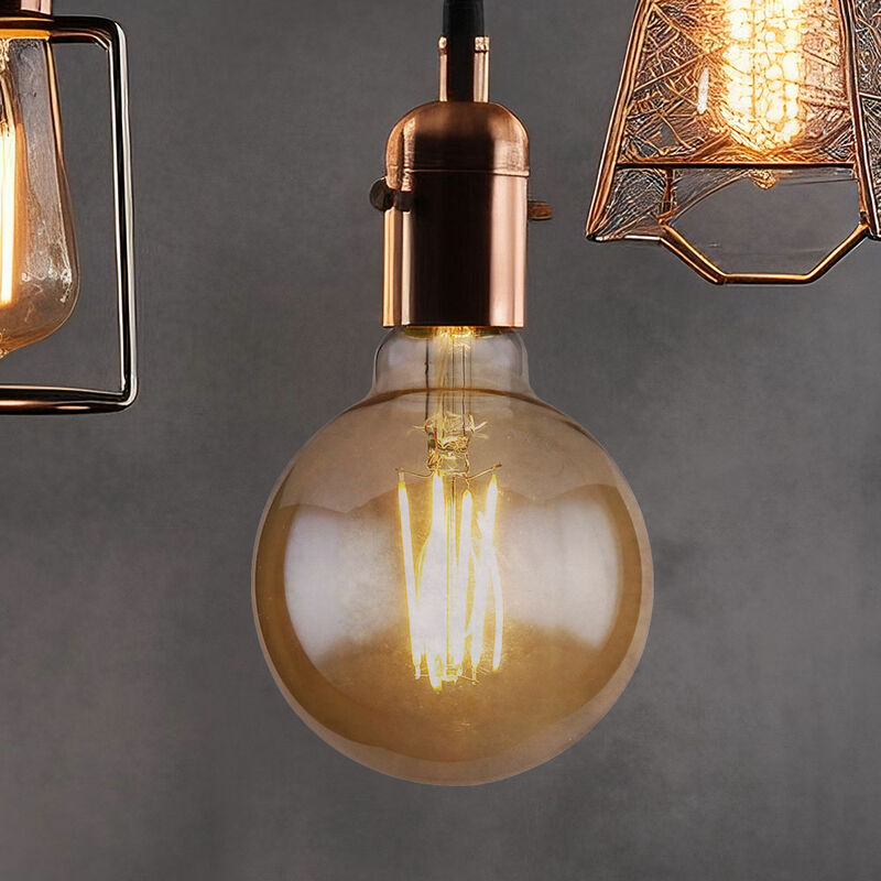 foto del prodotto globo lampadina led a filamento lampadina led retr edison ambra lampadina vintage a filamento, dimmerabile, in vetro, 7w 670lm bianco caldo, dxh