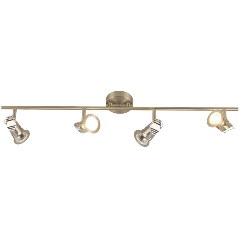 foto del prodotto globo lighting faretto da soffitto, lampada da soffitto, lampada da soggiorno in argento con faretti orientabili, nichel opaco, 4x gu10, lxh
