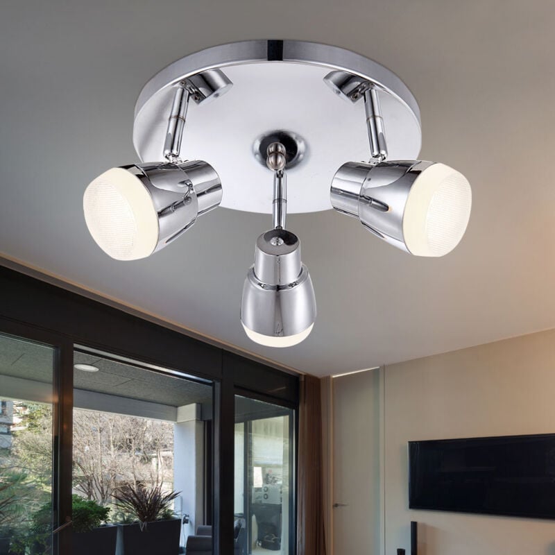 foto del prodotto globo lighting faretto da soffitto, lampada da soffitto, lampada da soggiorno, luce da corridoio, 3 faretti mobili, led 5w 320lm bianco caldo, pxh