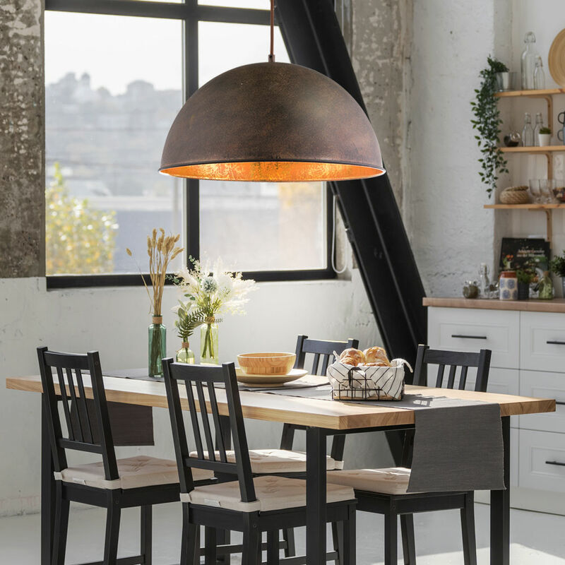 foto del prodotto globo lighting lampada a sospensione a led per tavolo da pranzo lampada a sospensione oro industriale retr cucina vintage, metallo color ruggine,