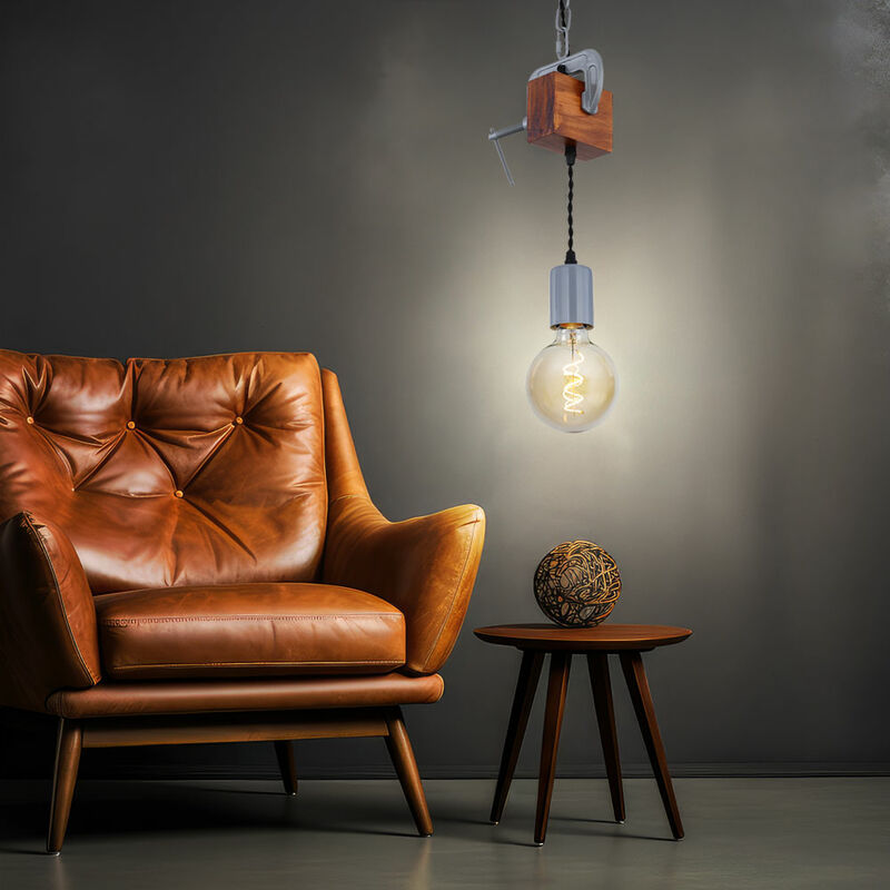 foto del prodotto globo lighting lampada a sospensione in legno lampada da tavolo da pranzo cucina a sospensione retr plafoniera vintage a sospensione 1 lampadina,