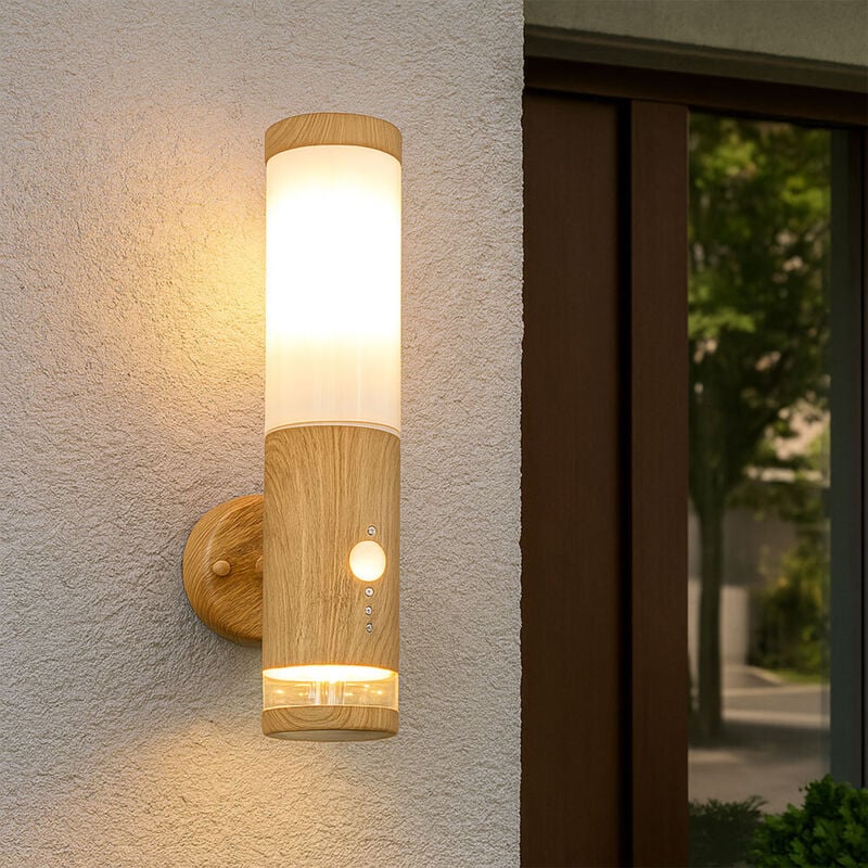 foto del prodotto globo lighting lampada da esterno a led con rilevatore di movimento in acciaio inox con rilevatore di movimento lampada da parete per esterni in