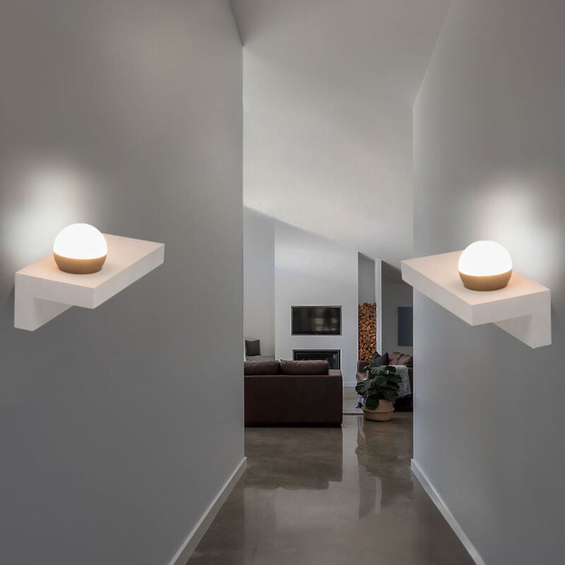 foto del prodotto globo lighting lampada da parete moderna, lampada da corridoio, lampada da camera da letto, lampada da parete a led in cemento, 7w 690lm bianco