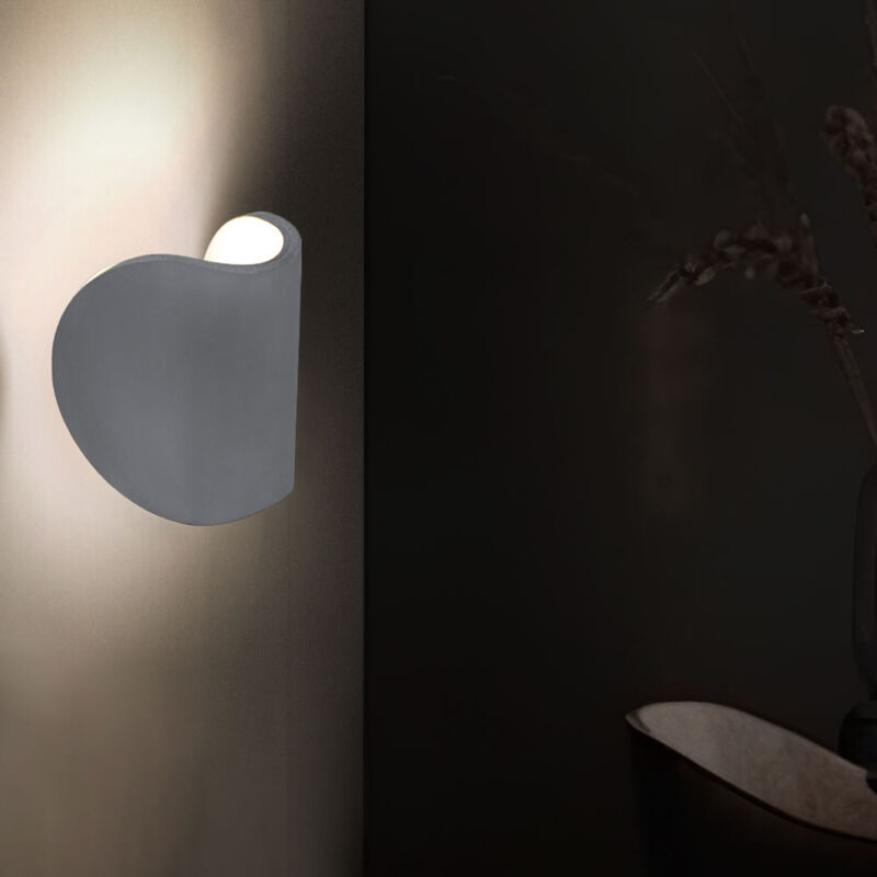 foto del prodotto globo lighting lampada da parete up and down faretto da parete lampada da parete per soggiorno luce scale in cemento, grigio, 1x led 6w 150lm, lxh