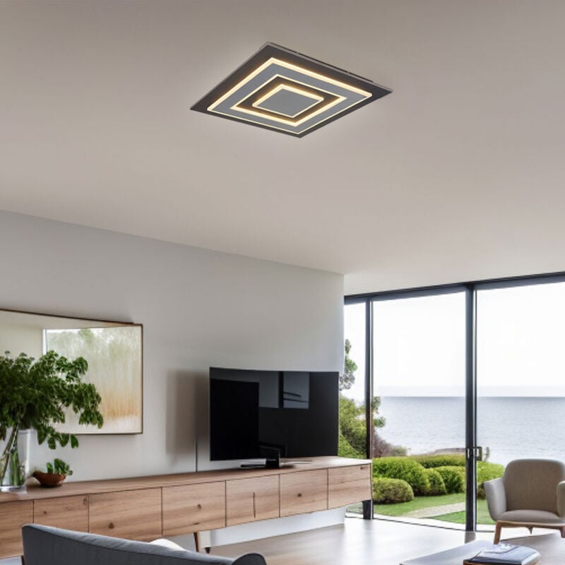 foto del prodotto globo lighting lampada da soffitto a led lampada da soffitto lampada da soggiorno struttura a pannelli, acrilico plastica metallo, 40w 840lm bianco