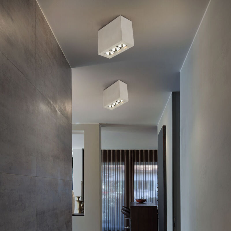 foto del prodotto globo lighting lampada da soffitto faretto a soffitto 3 lampadine faretto led luce soggiorno lampada corridoio grigio cemento 6,6 watt 440 lumen