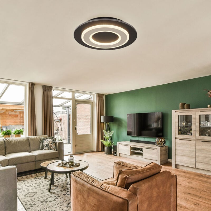 foto del prodotto globo lighting lampada da soffitto lampada da camera da letto lampada da sala da pranzo color champagne marrone scuro, metallo mdf, led 24w 710lm