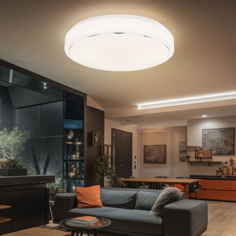 foto del prodotto globo lighting lampada da soffitto lampada da soffitto lampada rotonda lampada da interni metallo, bianco opale, acrilico, cromo specchiato, 1x led