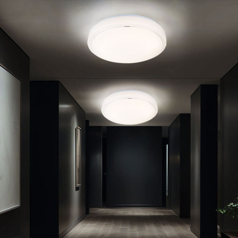 foto del prodotto globo lighting lampada da soffitto plafoniera soggiorno lampada soggiorno luce corridoio, 3 livelli di luminosit , bianco opale, led 15w 1000lm
