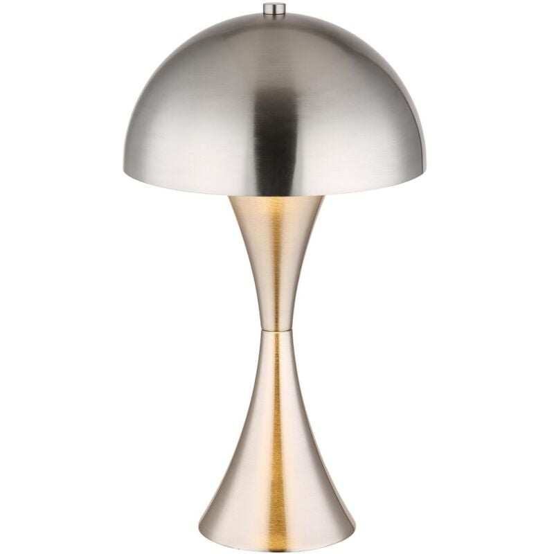 foto del prodotto globo lighting lampada da tavolo color nichel lampada da camera da letto lampada da comodino lampada da lettura, metallo, 1x attacco e27, dxh