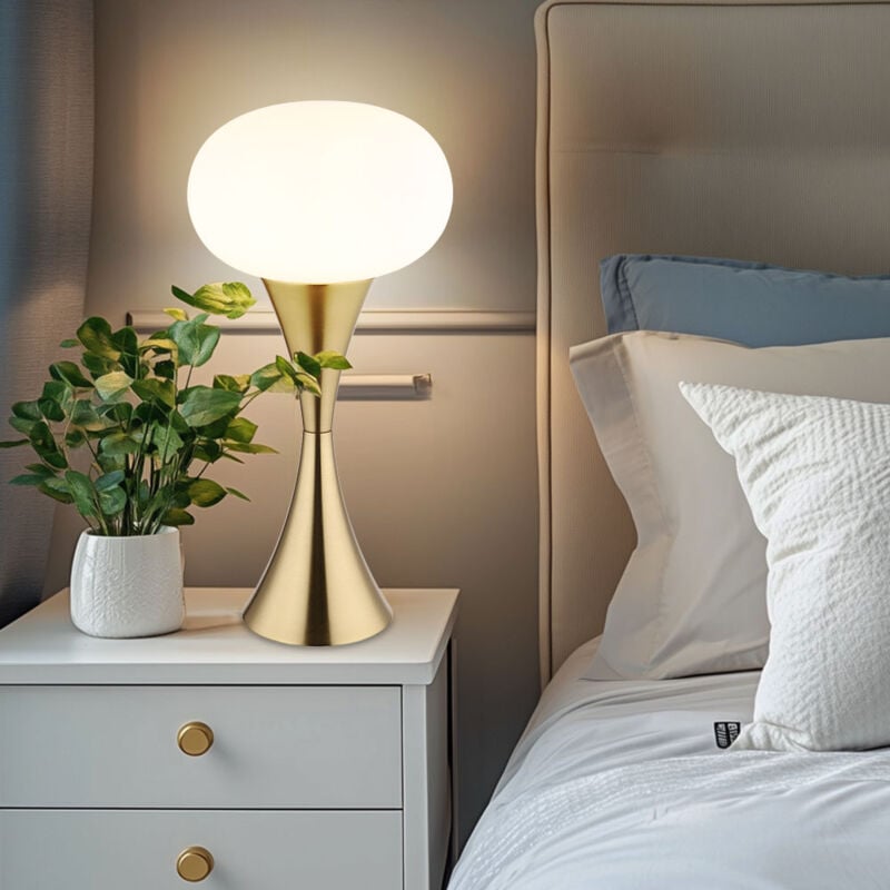 foto del prodotto globo lighting lampada da tavolo color ottone lampada da soggiorno lampada da tavolo lampada da comodino lampada da camera da letto, vetro