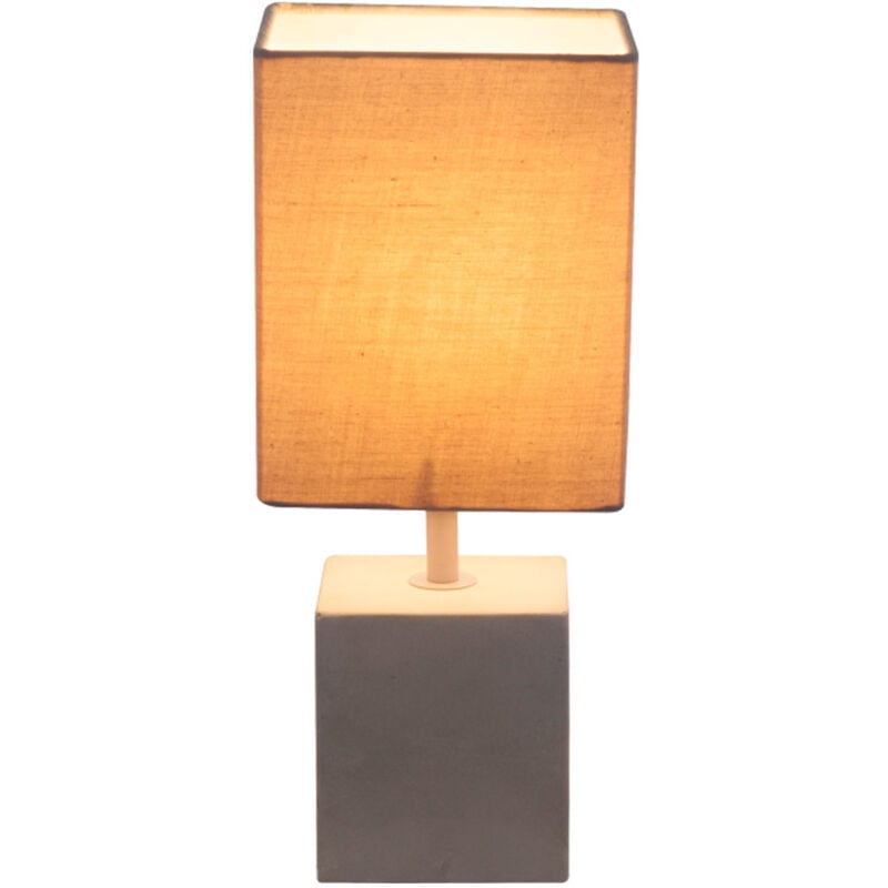 foto del prodotto globo lighting lampada da tavolo da notte di design, lampada da lettura in tessuto, illuminazione grigia per soggiorno