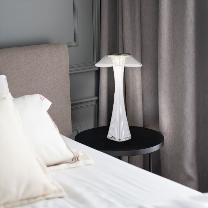 foto del prodotto globo lighting lampada da tavolo lampada da comodino lampada da tavolo lampada da soggiorno lampada da camera da letto, plastica acrilica cromata,