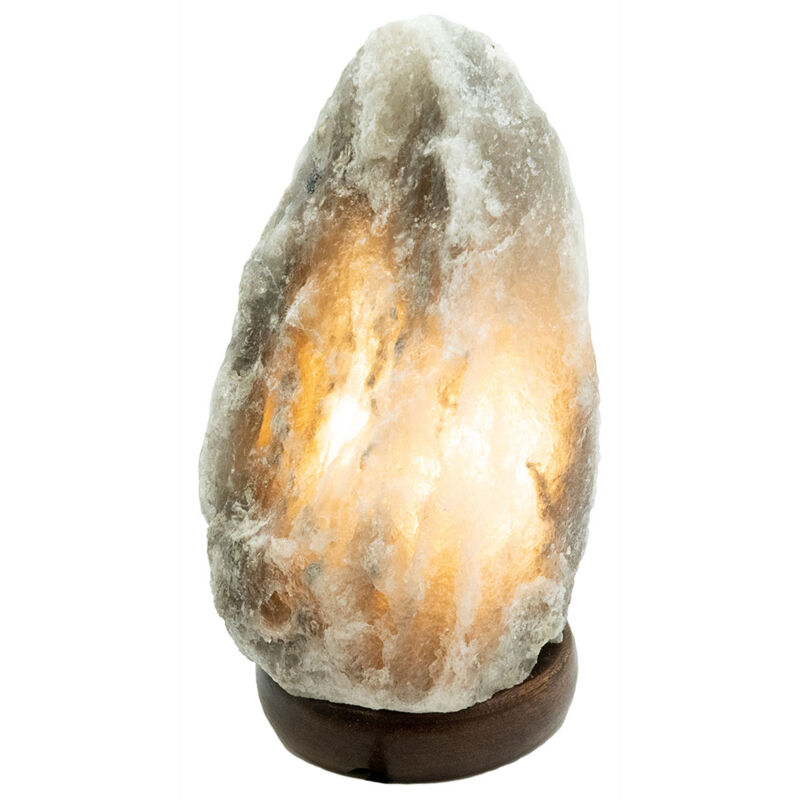 foto del prodotto globo lighting - lampada da tavolo lampada da tavolo lampada da soggiorno lampada laterale lampada da camera da letto, legno cristallo di sale colore marrone scuro naturale, 1x e14, h 19 cm