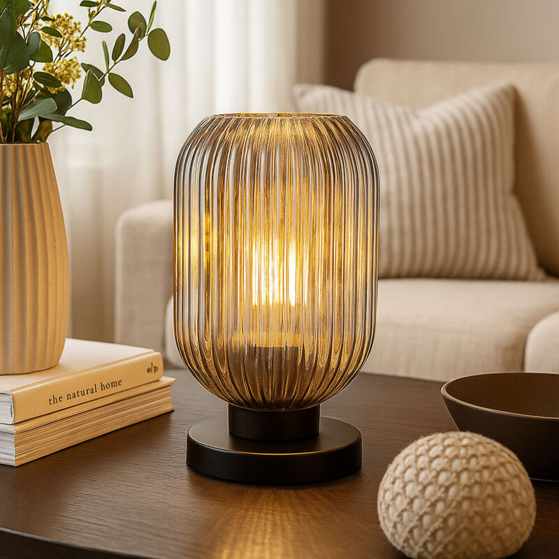 foto del prodotto globo lighting lampada da tavolo led lampada da comodino lampada da tavolo lampada da soggiorno lampada da camera da letto, vetro metallico,