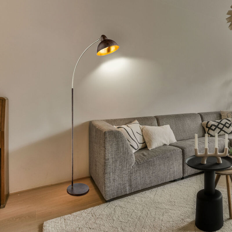 foto del prodotto globo lighting lampada da terra color ruggine lampada da soggiorno retr in piedi oro lampada da terra lampada ad arco oro ruggine, metallo ottone,