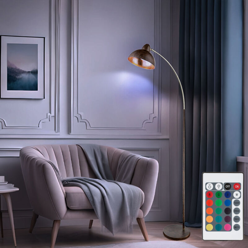 foto del prodotto globo lighting lampada da terra color ruggine lampada da soggiorno retr in piedi oro lampada da terra lampada ad arco oro ruggine, telecomando