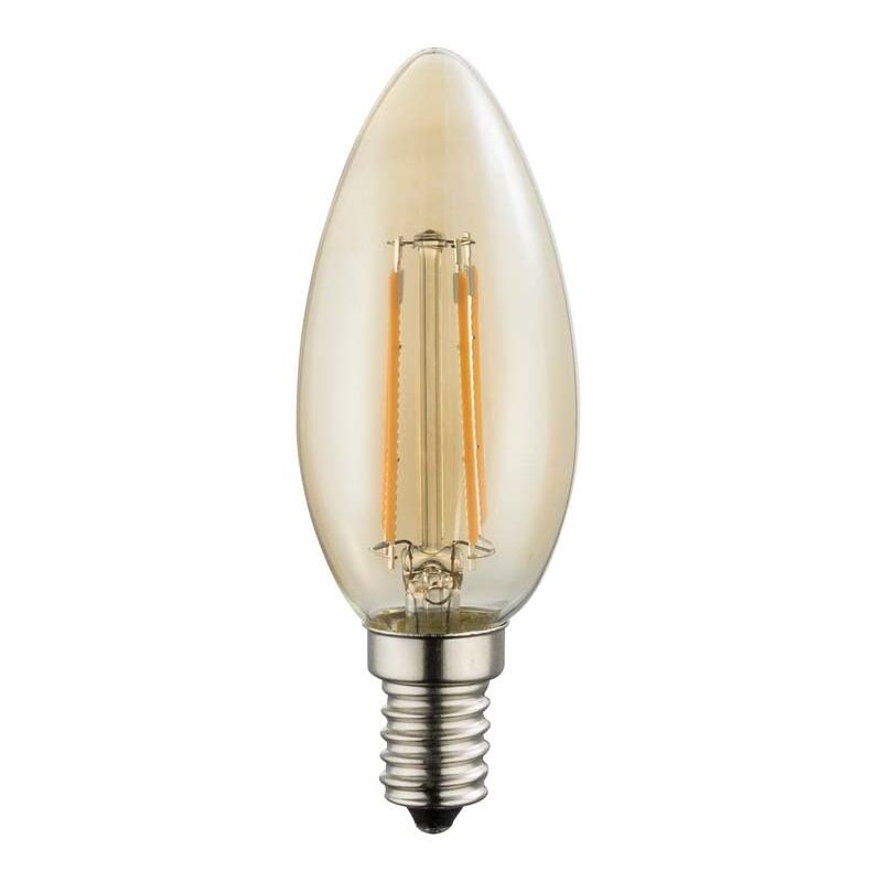 foto del prodotto globo lighting lampadina vintage e14 lampadina led a filamento retr , vetro ambra, 4 watt 350 lumen 2200 kelvin bianco caldo, dxh 3,5x10 cm