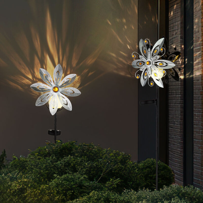 foto del prodotto globo lighting led lampada solare ruota del vento decorazione giardino terra spike outdoor lampada argento plug in lampada decorazione letto luce