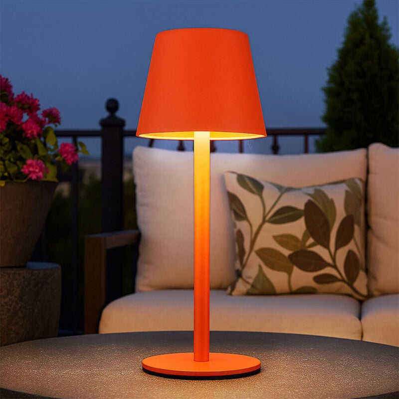 foto del prodotto globo lighting luce da esterno lampada da tavolo ricaricabile touch dimmer bottle top cct, rosso, usb c, led 3w 200lm bianco caldo freddo, dxh