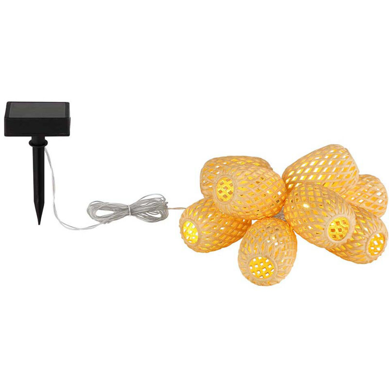 foto del prodotto globo lighting luce solare led luci fiabesche per esterno decorazione giardino resistente alle intemperie boho 8 fiamme, plastica, led bianco