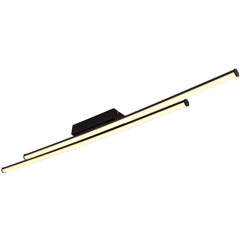 foto del prodotto globo lighting plafoniera a led lampada per sala da pranzo lampada da soffitto nera, metallo, plastica, 1x led bianco caldo 1800 lm, l 110 cm