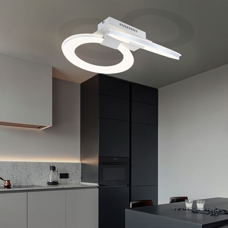 foto del prodotto globo lighting plafoniera faretto led lampada da soffitto 2 lampadine lampada da soggiorno, design ad anello, 2x led 18,2w 1420lm bianco caldo, lxl
