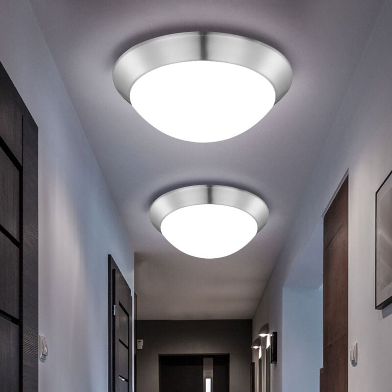 foto del prodotto globo lighting plafoniera lampada da soffitto design lampada da soggiorno opale satinata rotonda, metallo plastica, 1x led 12 watt 960 lumen bianco