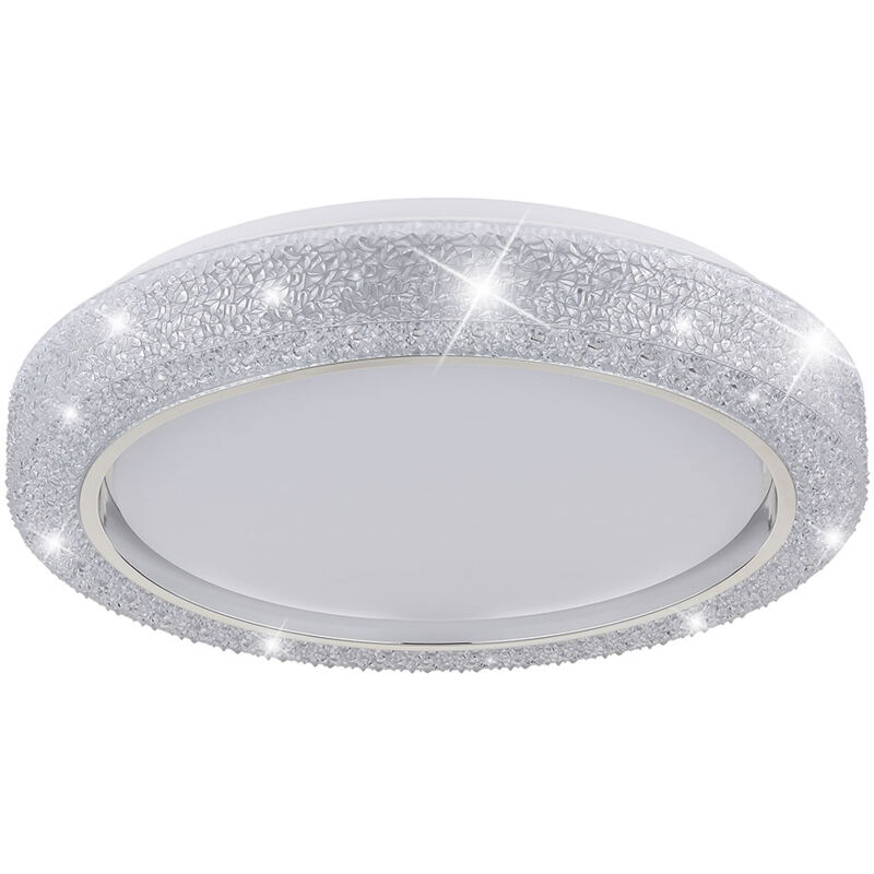 foto del prodotto globo lighting plafoniera lampada da soffitto lampada da sala da pranzo luce di design a led con cristalli, metallo e plastica, 1x led 24 watt 1400