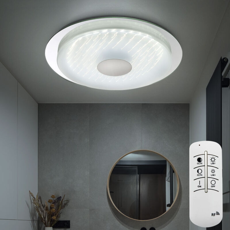 foto del prodotto globo lighting plafoniera led dimmerabile con telecomando per camera da letto plafoniera cct con pellicola effetto 3d, colore della luce