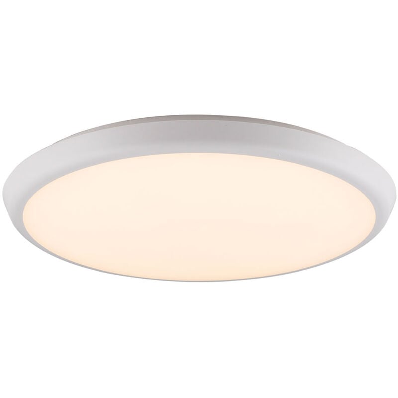 foto del prodotto globo lighting plafoniera led lampada da soffitto bianca rotonda soggiorno, metallo plastica 1x led 24w 240lm bianco caldo, pxh 37x22 cm