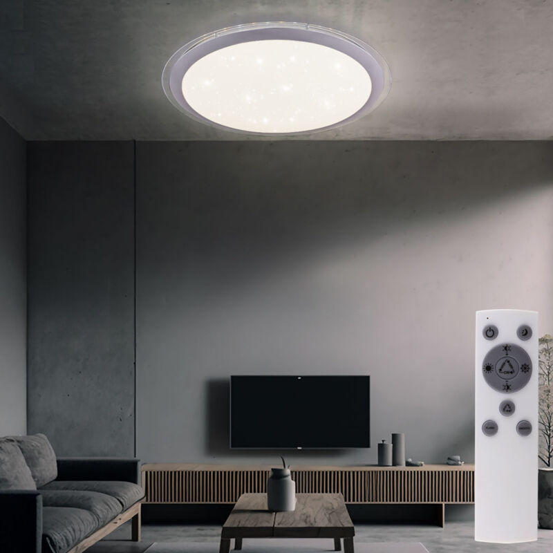 foto del prodotto globo lighting - plafoniera smart home dimmerabile con telecomando plafoniera led lampada da soggiorno, app/controllo vocale, 30w 1500lm bianco caldo/bianco freddo, dxh 53 x 8,3 cm